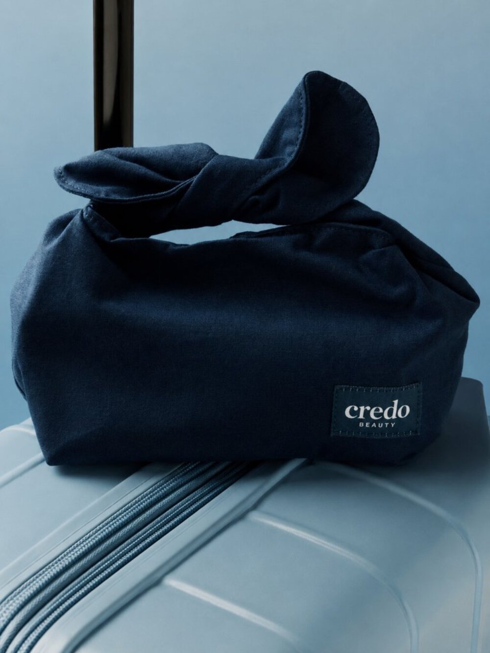 🔥3/$30 NEW Credo Beauty Luxurious Tie-Top Bag Snap Closure Brand Merch Swag Fan